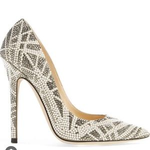 Jimmy Choo Shoes | Jimmy Choo Anouk Pearl Crystal Embellished Pump Size: 36.